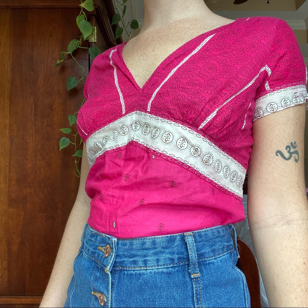 Pink Y2K American Eagle Top